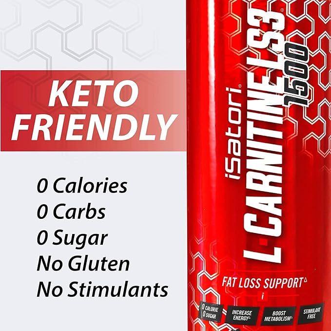 iSatori L-Carnitine LS3 1500, Liquid L-Carnitine with Acetyl L-Carnitine, L-Carnitine L-Tartrate, Stimulant Free Energy, No Calories, Sugar, Gluten, Keto-Friendly Malibu Beach Flavor (32 Servings)