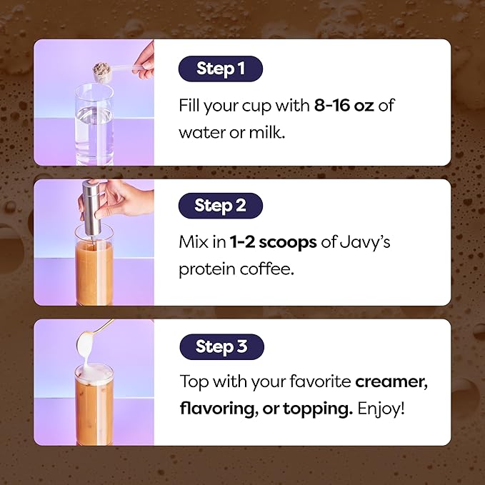 Javvy Snickerdoodle Protein Coffee - Premium Whey Protein & Instant Iced Coffee - 100% Arabica Coffee - Zero Artificial Flavors & Sweeteners, 20 Servings