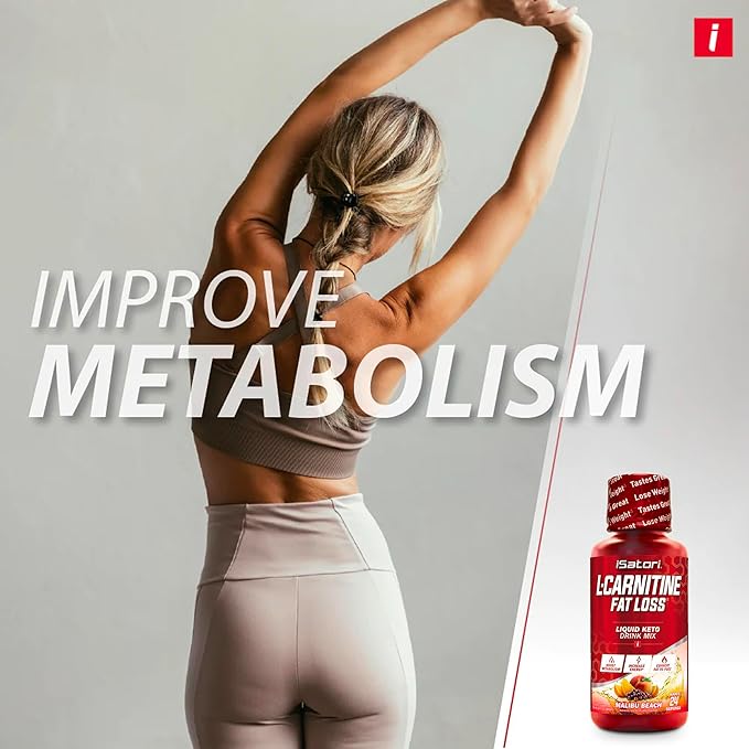iSatori L-Carnitine 1500, Liquid L-Carnitine with Acetyl L-Carnitine, L-Carnitine L-Tartrate, Stimulant Free Energy, No Calories, Sugar, Gluten, Keto-Friendly, Malibu Beach Flavor (24 Servings)