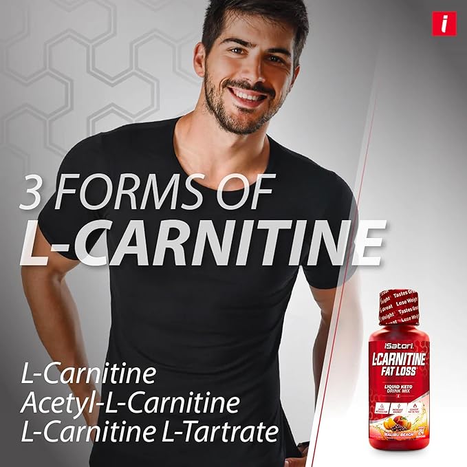 iSatori L-Carnitine 1500, Liquid L-Carnitine with Acetyl L-Carnitine, L-Carnitine L-Tartrate, Stimulant Free Energy, No Calories, Sugar, Gluten, Keto-Friendly, Malibu Beach Flavor (24 Servings)
