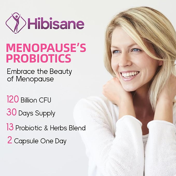 Negima Menopause Supplements for Women, 120 Billion CFUs Probiotics for Women, 13-in-1 Herbs & Botanicals Complex, for Hormone Menopause, Hot Flashes, Night Sweats, Mood Swings, Sleep - 120 Capsules
