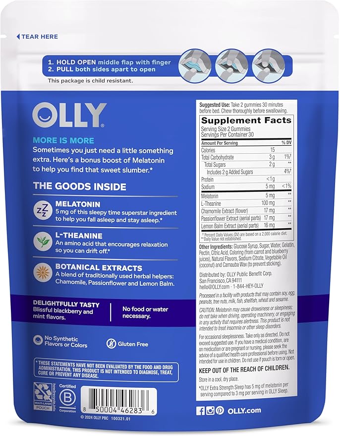 OLLY Extra Strength Sleep - 60ct Pouch