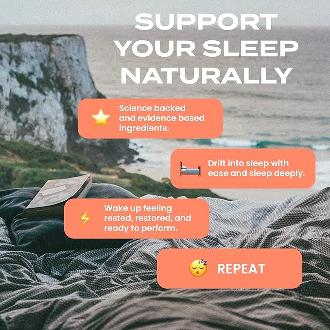 JOYMODE Sleep Aid Supplement for Adults (60 ct) with L Theanine, Melatonin & 125mg Magnesium Glycinate, 500mg Tart Cherry Extract from CherryPURE for Sleep Support