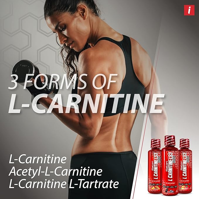 iSatori L-Carnitine LS3 1500, Liquid L-Carnitine with Acetyl L-Carnitine, L-Carnitine L-Tartrate, Stimulant Free Energy, No Calories, Sugar, Gluten, Keto-Friendly, Mixed Berry Flavor (32 Servings)