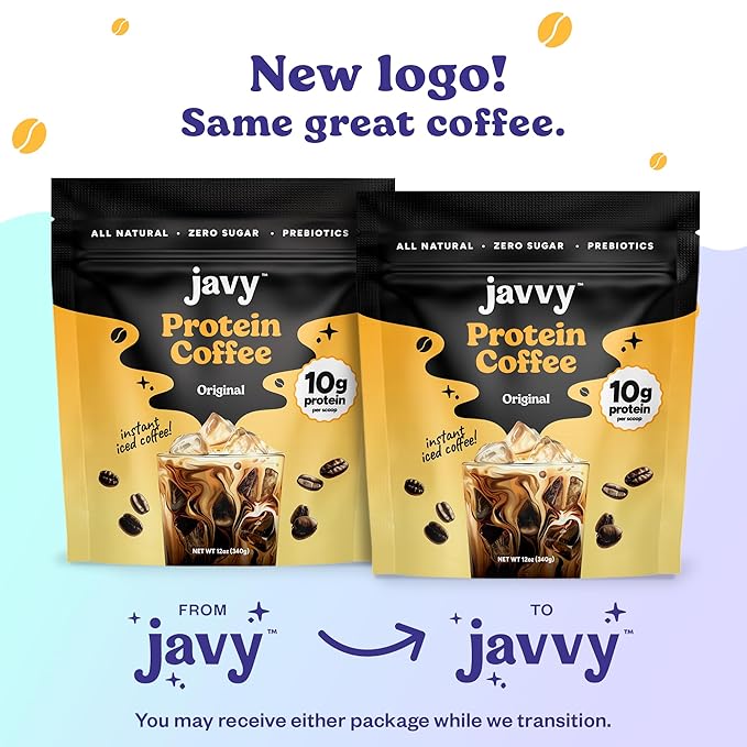 Javy Mocha Protein Coffee - Premium Whey Protein & Instant Iced Coffee - 100% Arabica Coffee - Zero Artificial Flavors & Sweeteners, 6 Servings