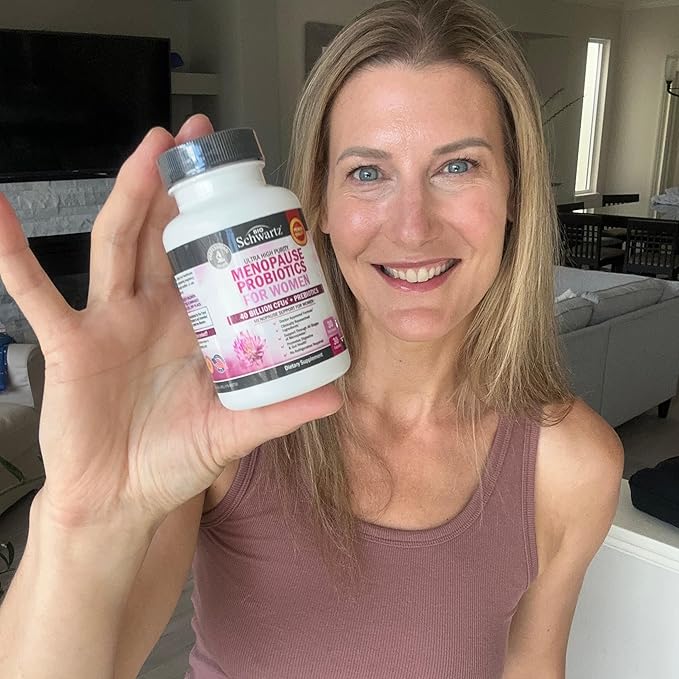 Menopause Supplements for Women - 40 Billion CFU Menopause Probiotics for Women - Menopause Support for Hot Flashes Night Sweats Mood Swings and Hormone Balance - Non-GMO, 30 Count, 30 Servings